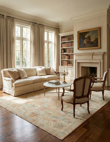 10' 4 x 13' 11 Hand Knotted Oushak Wool Rug