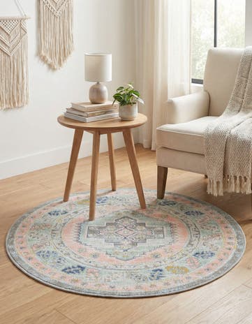 Pink Whitney Round Rug