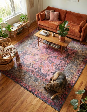 7' 10 x 7' 10 Washable Mangata Square Rug