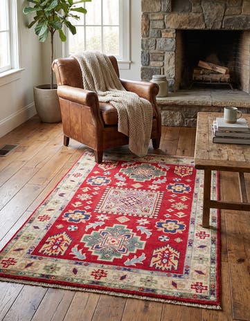 3' 1 x 4' 11 Hand Knotted Kazak Rug