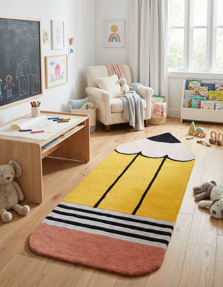 Detail image of 2' 6 x 7' 5 Playtime Kids Wool Freeform Rug