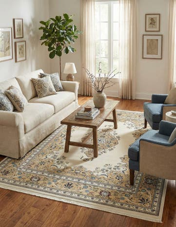 Cream Nain Design Rug