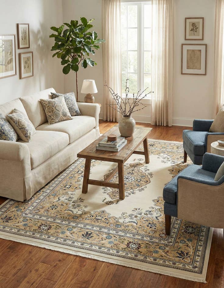 Detail image of 7' 10 x 10' Nain Design Rug