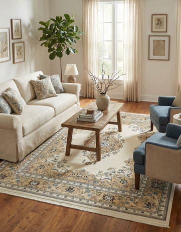 Cream Nain Design Rug