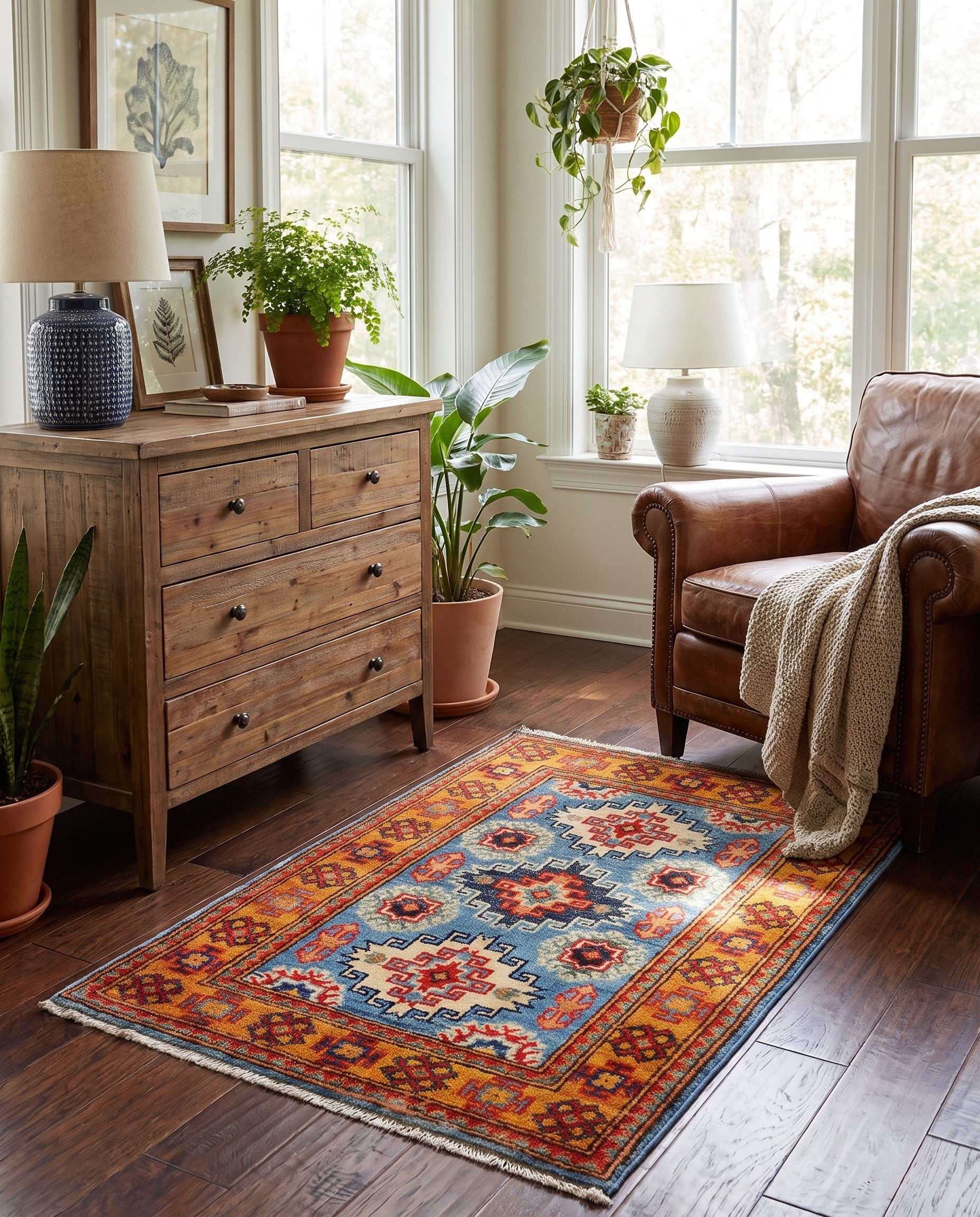 2' x 2' 11 Hand Knotted Kazak Rug