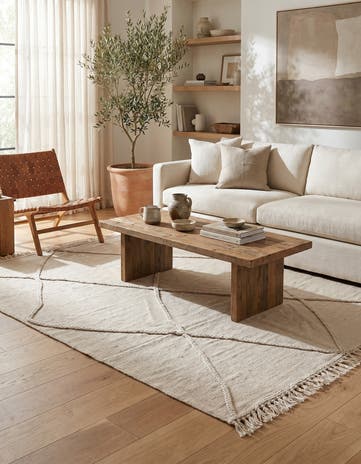 4' 1 x 6' Hand Woven Kilim Modern Wool Rug
