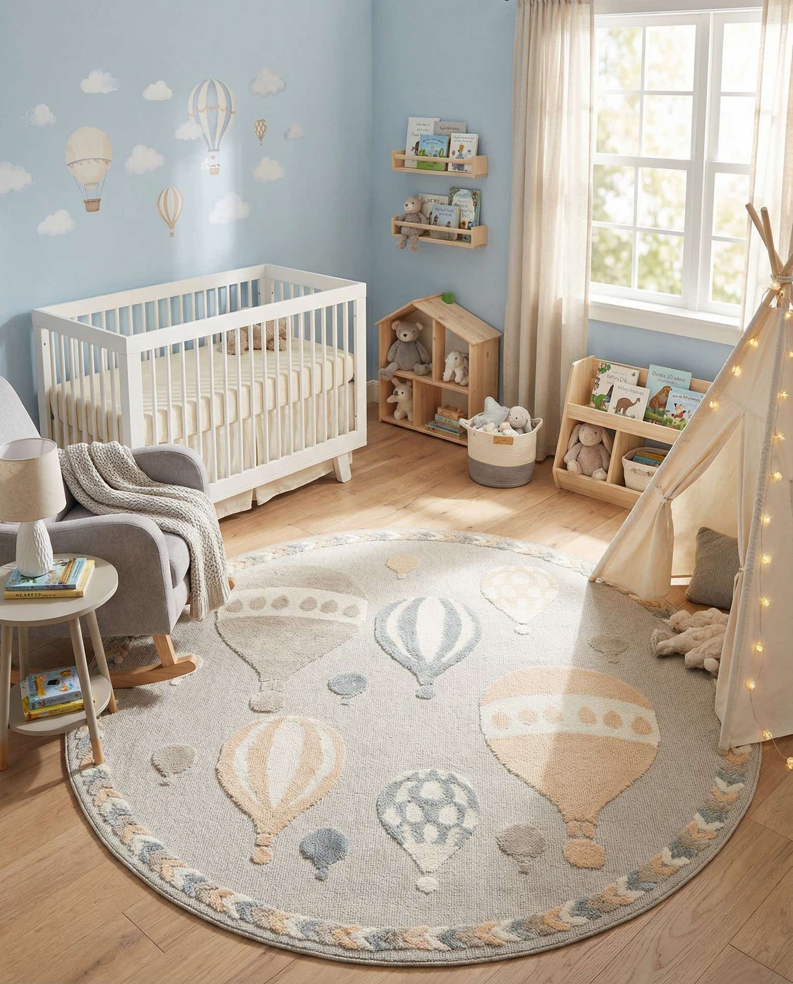 7' x 7' Whimsy Kids Round Rug