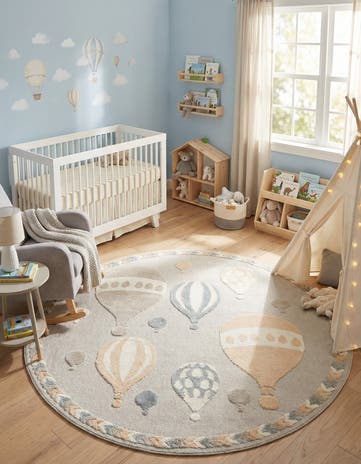 7' x 7' Whimsy Kids Round Rug