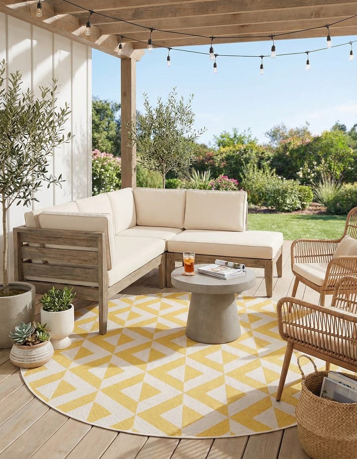 6' 7 x 6' 7 Easy-Clean Jill Zarin Napa Indoor ...