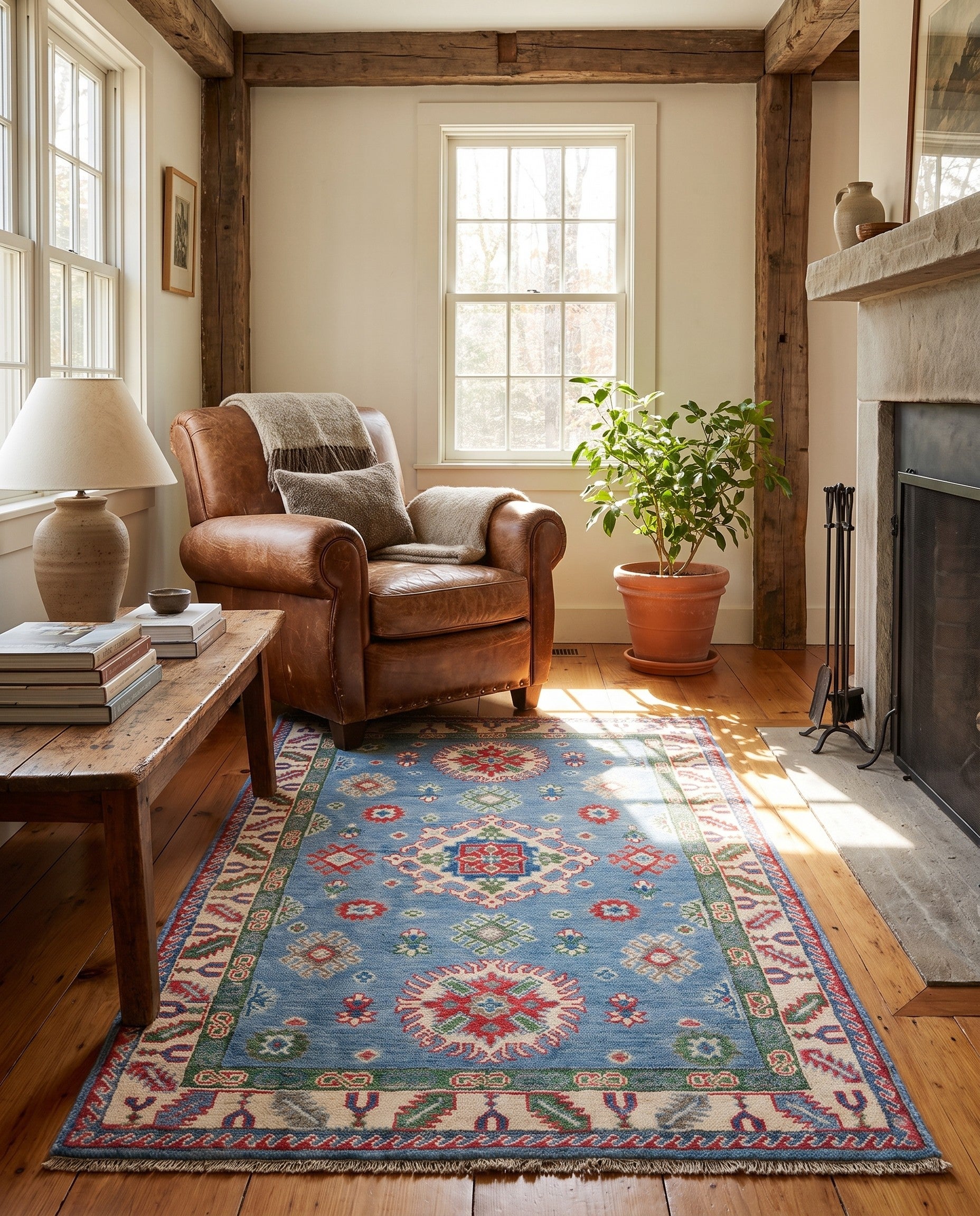 3' 3 x 5' Hand Knotted Kazak Rug