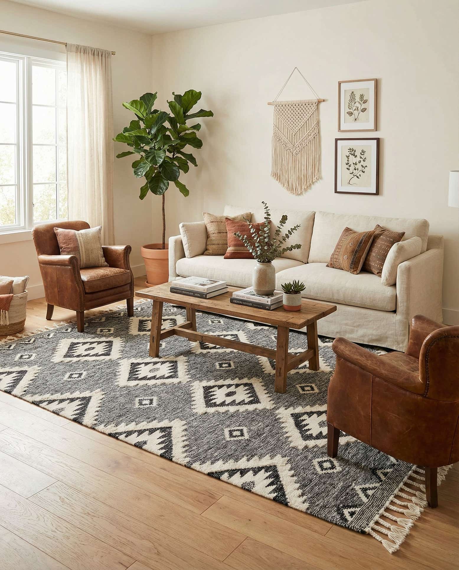 8' x 10' Hand Woven Arizona Wool Rug