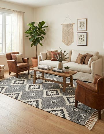 Charcoal Hand Woven Arizona Wool Rug