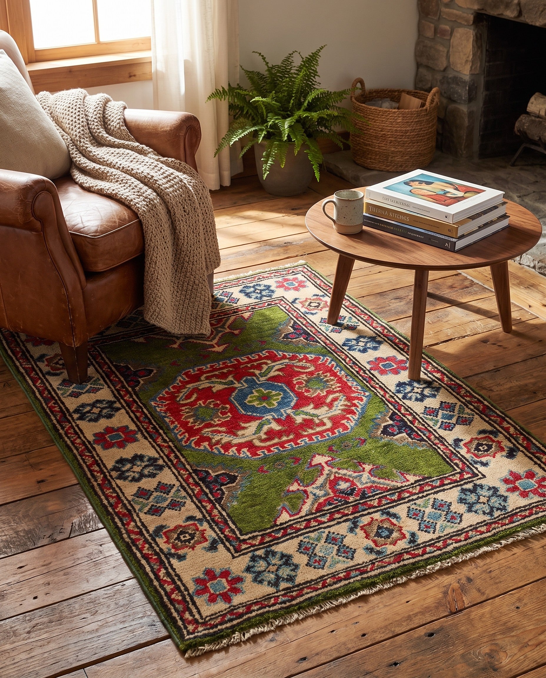2' 1 x 2' 11 Hand Knotted Kazak Rug