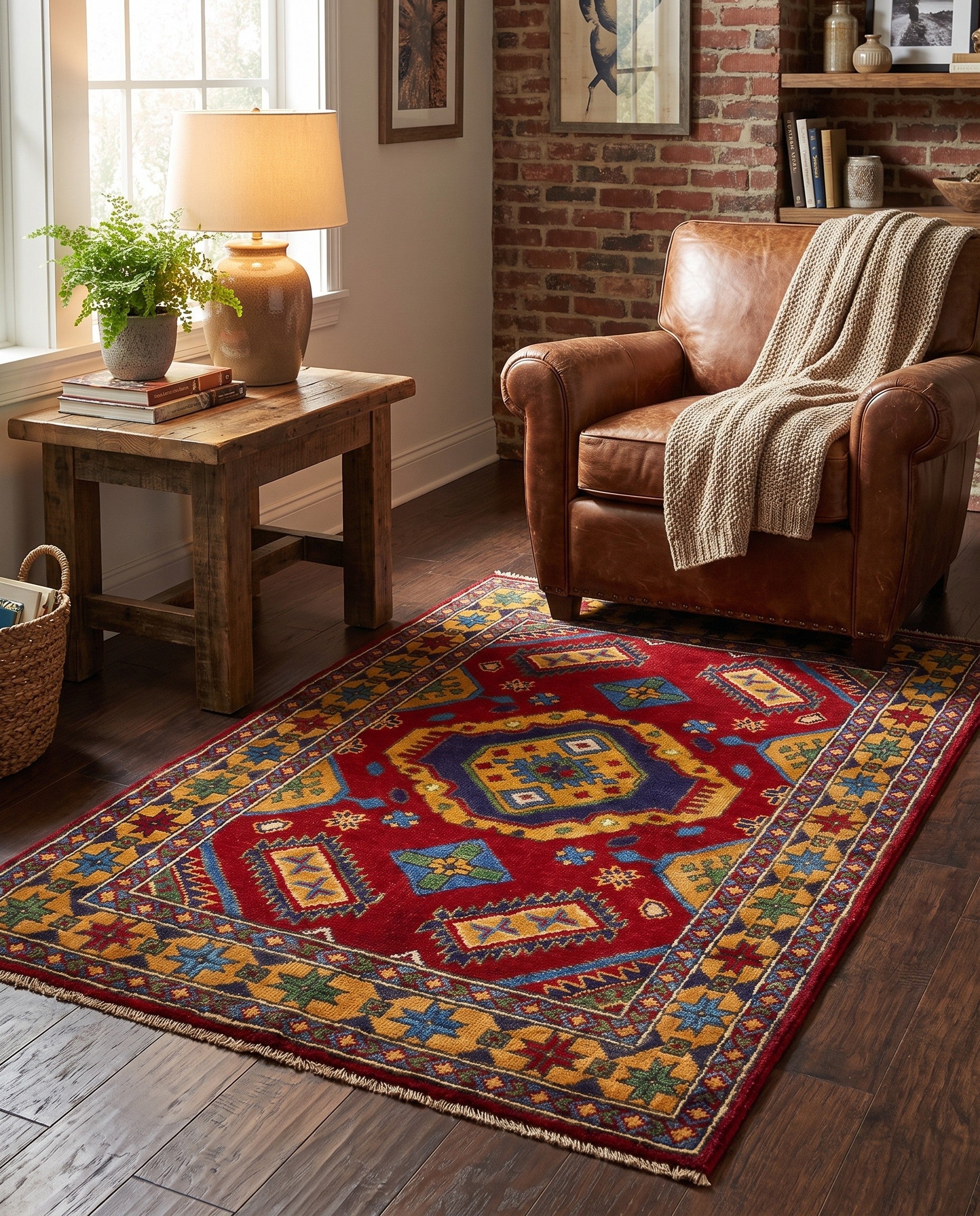 2' 8 x 4' 3 Hand Knotted Kazak Rug