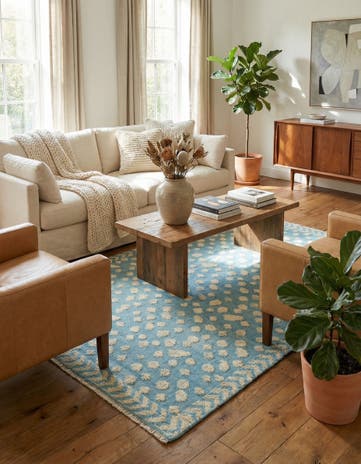 4' 3 x 6' 1 Hand Knotted Darya Wool Rug
