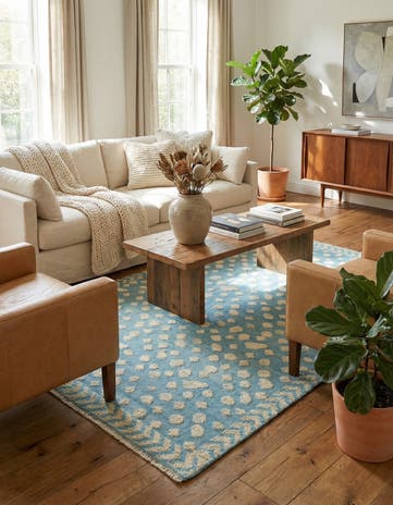 4' 3 x 6' 1 Hand Knotted Darya Wool Rug