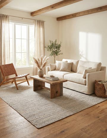 8' x 10' Handmade Braided Jute Rug