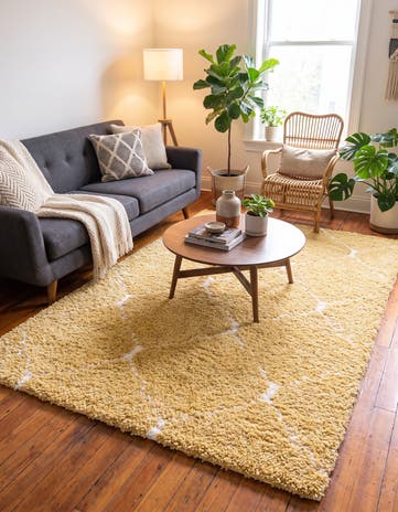 Yellow Marrakesh Shag Rug