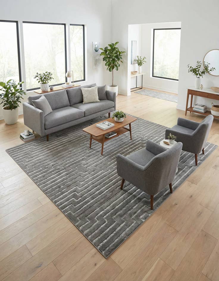 Detail image of 10' x 10' Vogue Geo Square Rug