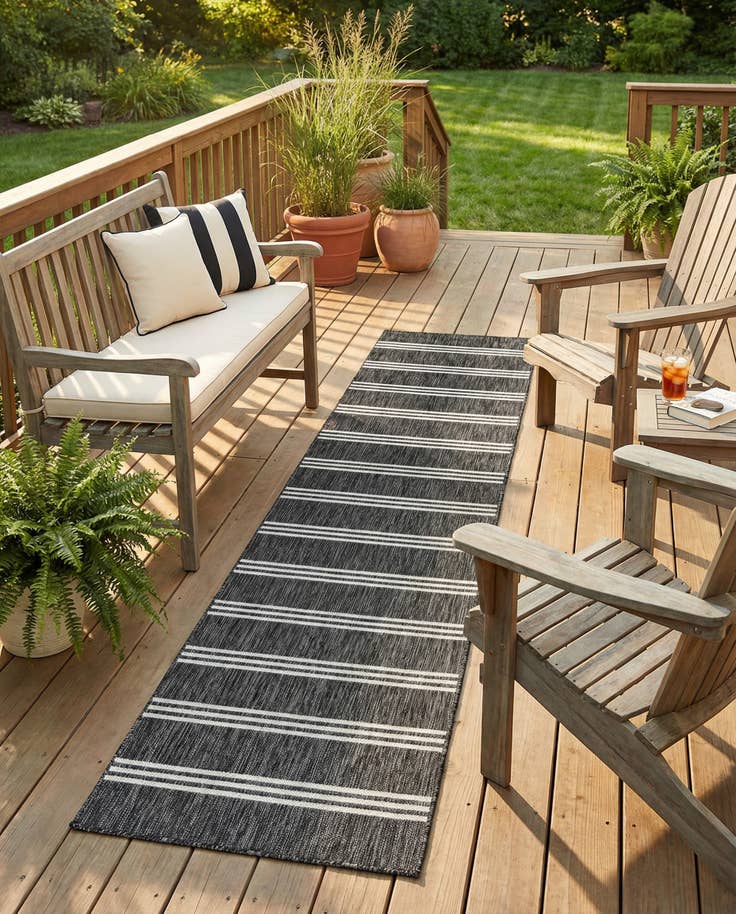 Detail image of 2' 7 x 12' Easy-Clean Jill Zarin Anguilla Indoor / Outdoor Runner Rug