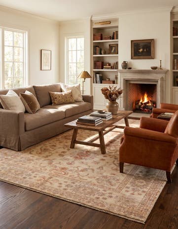 5' 10 x 8' Hand Knotted Ziegler Rug