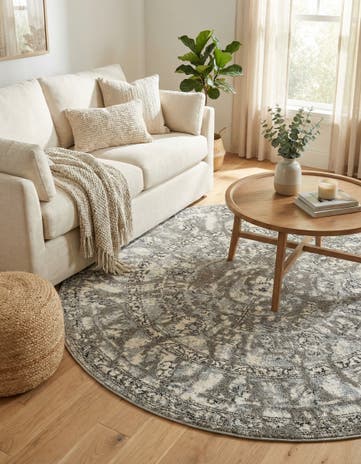 Gray Miranda Round Rug