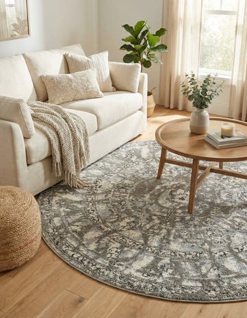 Gray Miranda Round Rug