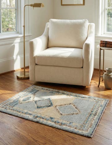 3' 3 x 4' 5 Hand Knotted Oushak Wool Rug