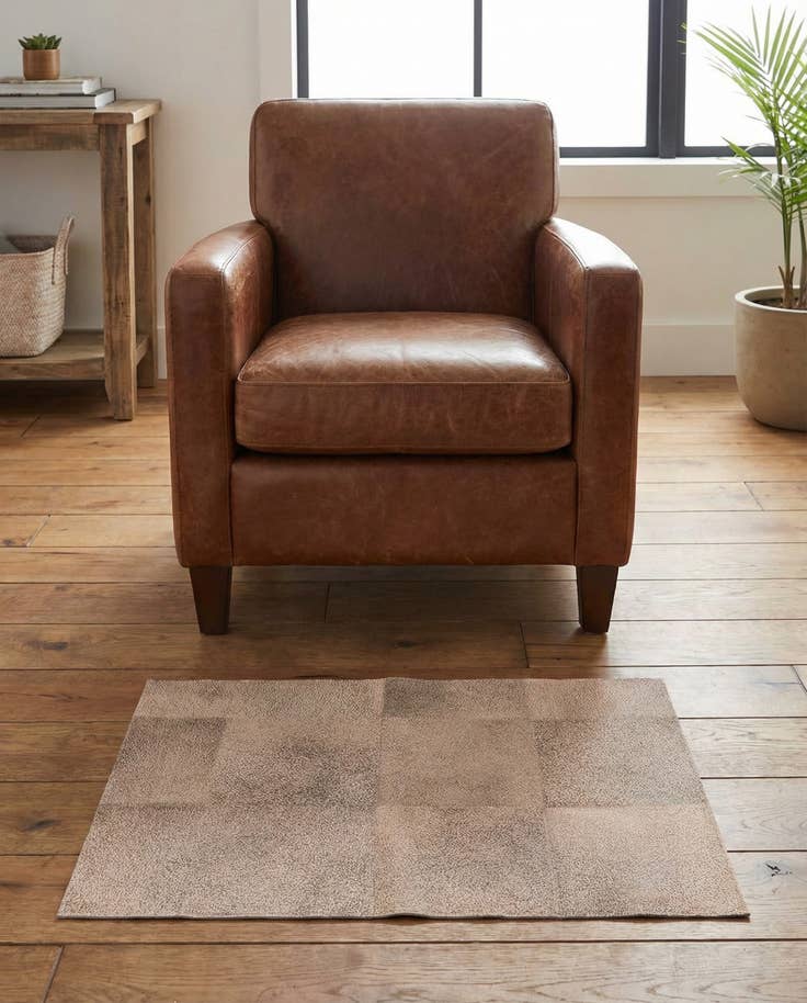 Detail image of 2' x 3' Cowhide Leather Rug