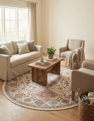 7' 10 x 7' 10 Kamala Washable Round Rug