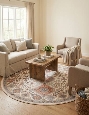 7' 10 x 7' 10 Kamala Washable Round Rug