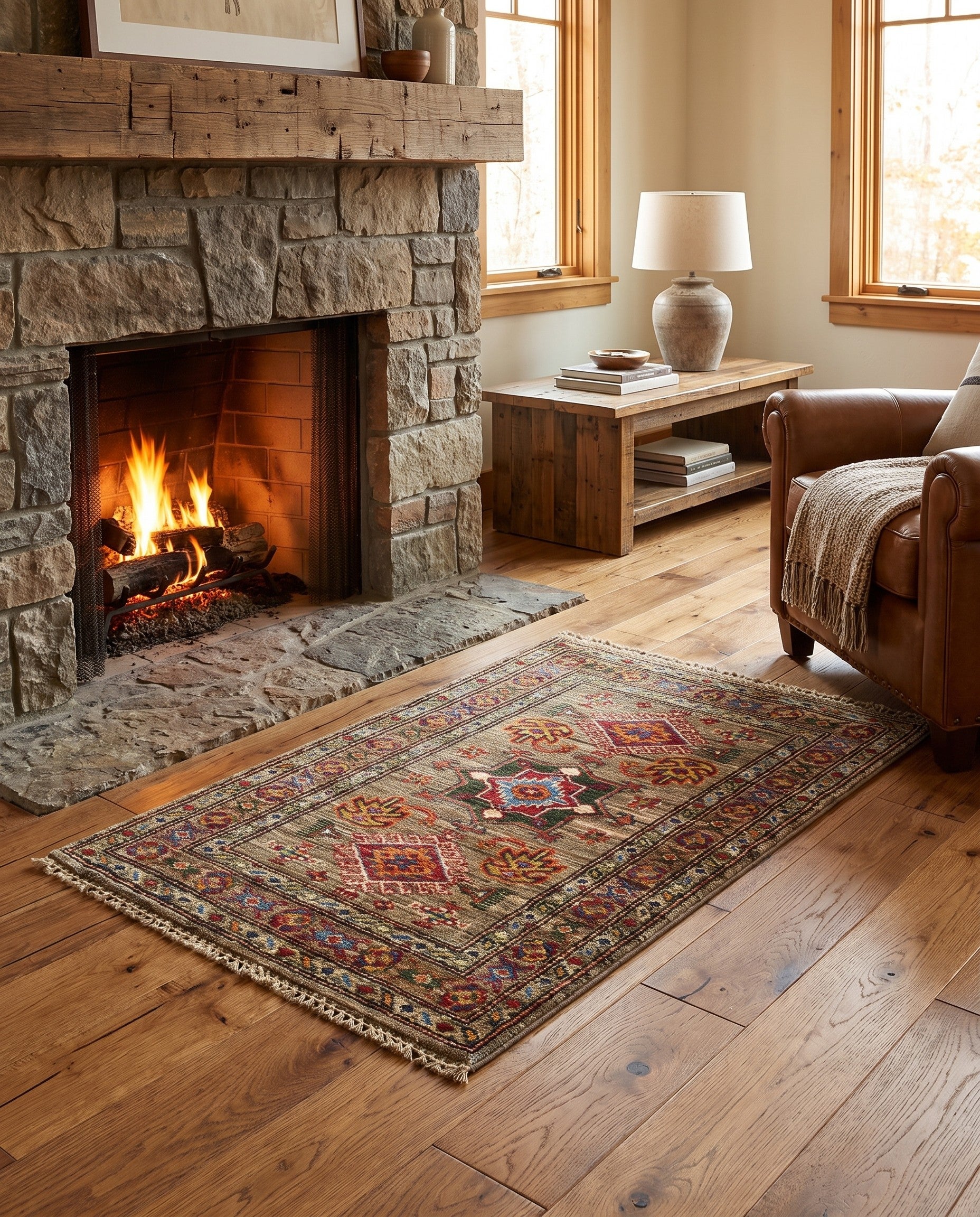 1' 11 x 2' 11 Hand Knotted Kazak Rug