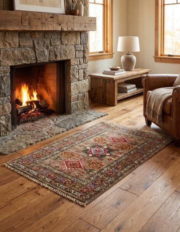 1' 11 x 2' 11 Hand Knotted Kazak Rug