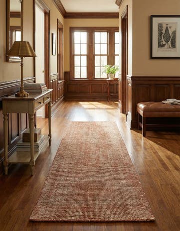 Cocoa Bean Brown Hand Woven Jill Zarin English Manor Wool Runner Rug