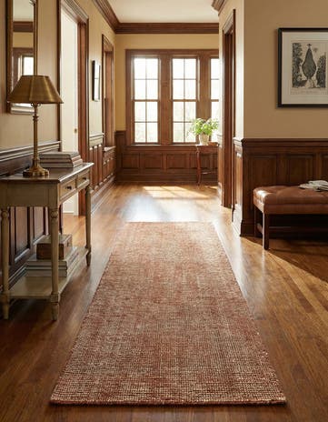 Cocoa Bean Brown Hand Woven Jill Zarin English Manor Wool Runner Rug