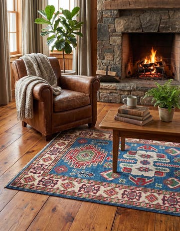 2' 7 x 4' 4 Hand Knotted Kazak Rug