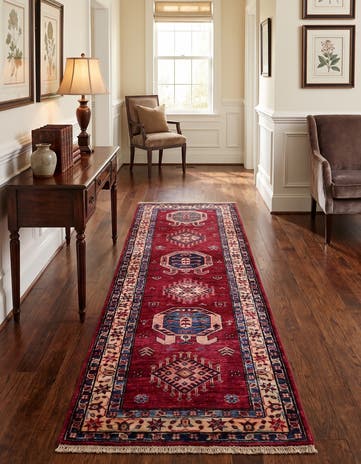 2' 6 x 6' 9 Hand Knotted Kazak Runner Rug