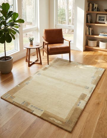 4' x 5' 10 Hand Knotted Nepal Wool Rug