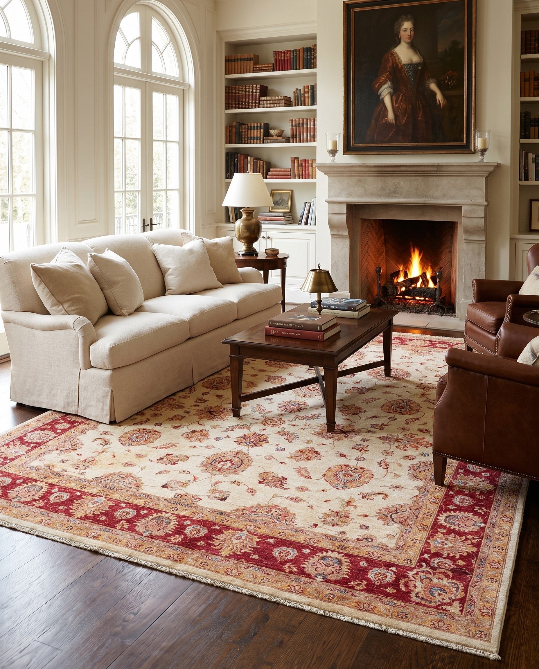 8' 6 x 11' Hand Knotted Ziegler Rug