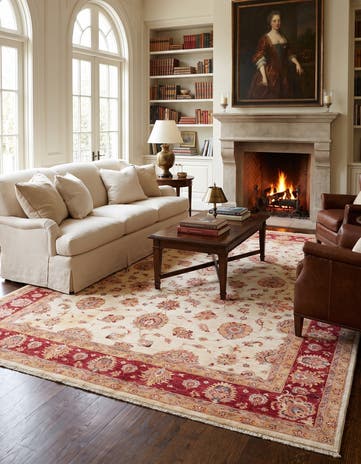 8' 6 x 11' Hand Knotted Ziegler Rug