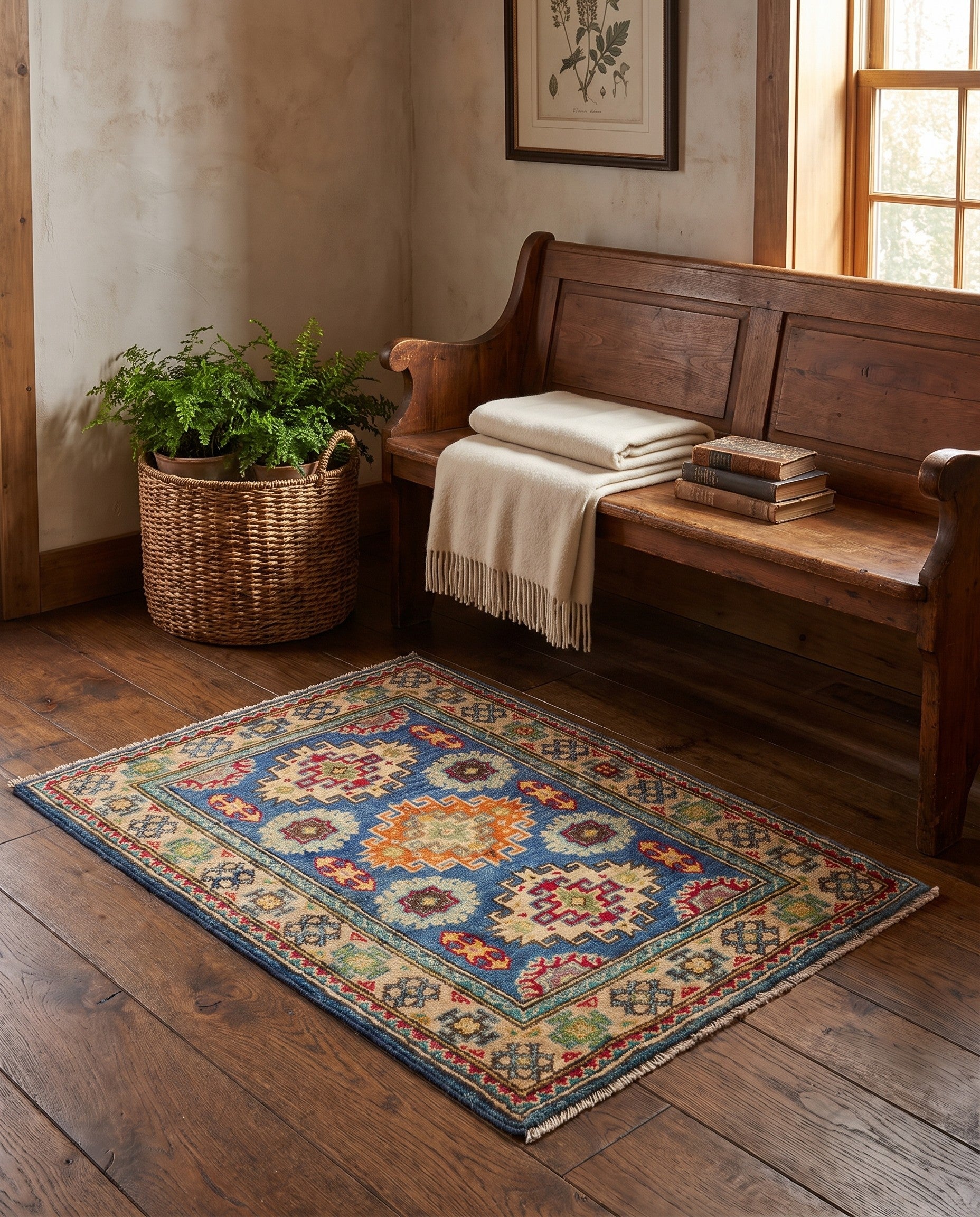 2' x 3' Hand Knotted Kazak Rug