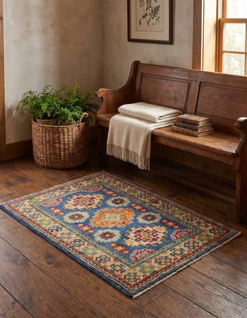 2' x 3' Hand Knotted Kazak Rug