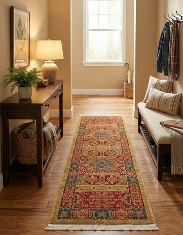 Red Mamluk Runner Rug