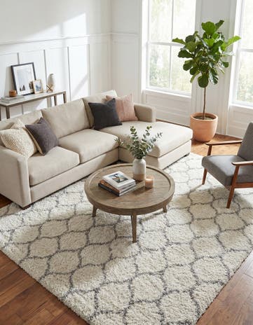 10' x 10' Lattice Shag Square Rug
