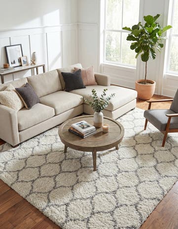 10' x 10' Lattice Shag Square Rug
