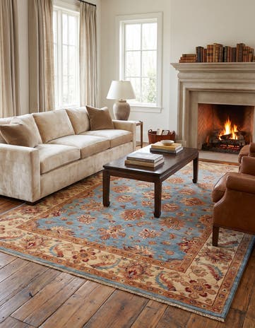 5' 6 x 8' 5 Hand Knotted Ziegler Rug