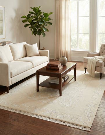 4' 11 x 6' 9 Hand Knotted Darya Wool Rug