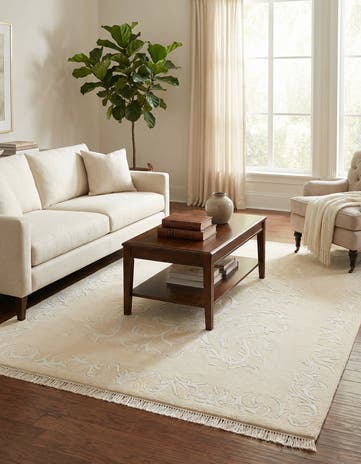 4' 11 x 6' 9 Hand Knotted Darya Wool Rug