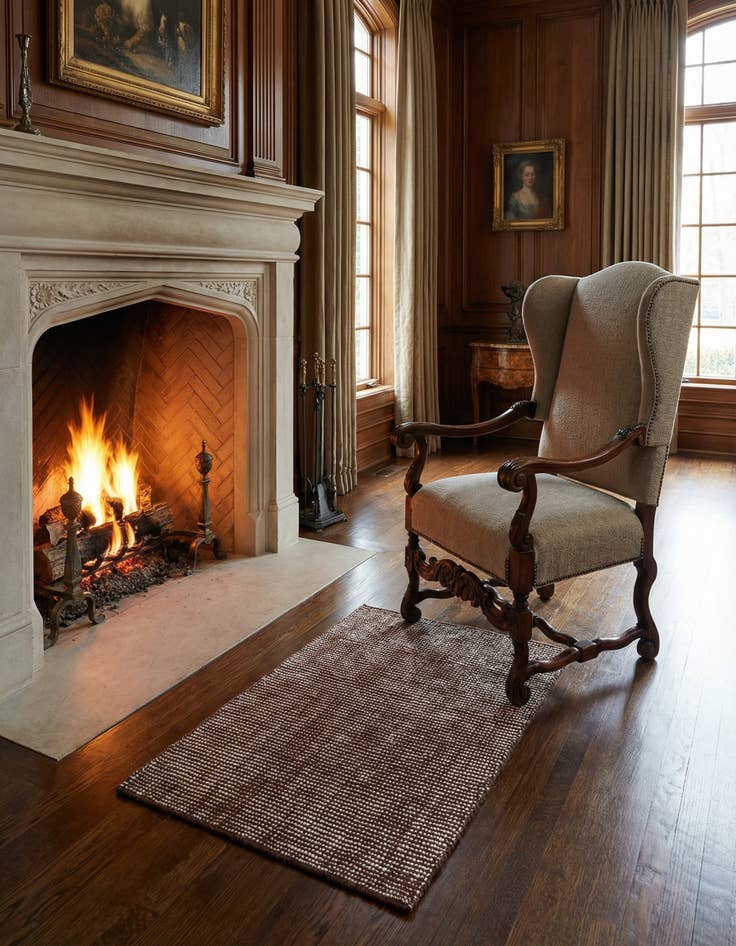 Detail image of 2' 2 x 3' 1  Hand Woven Jill Zarin English Manor Wool Rug