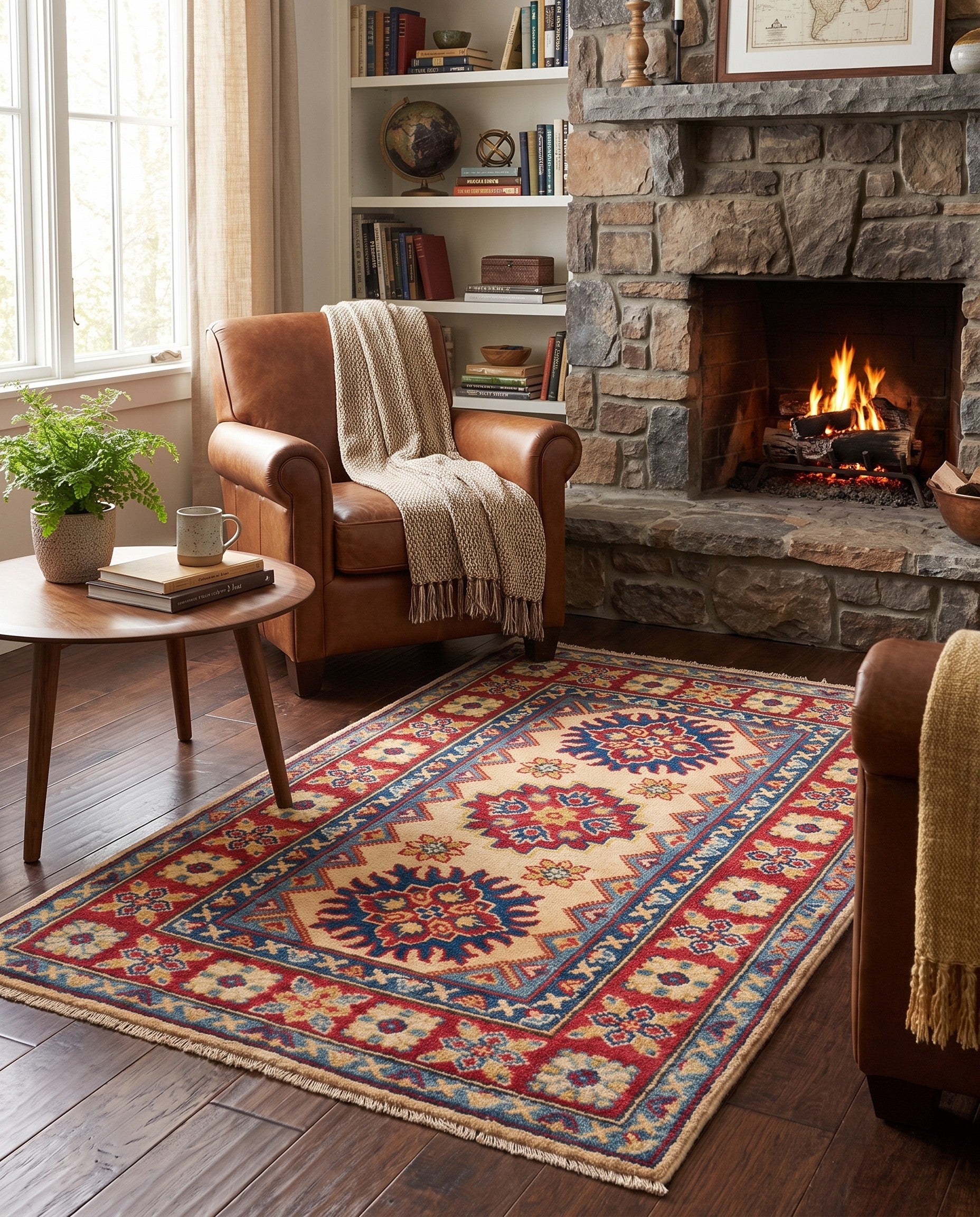 2' 7 x 4' 2 Hand Knotted Kazak Rug
